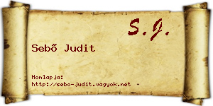 Sebő Judit névjegykártya